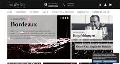 Desktop Screenshot of finewineshop.com